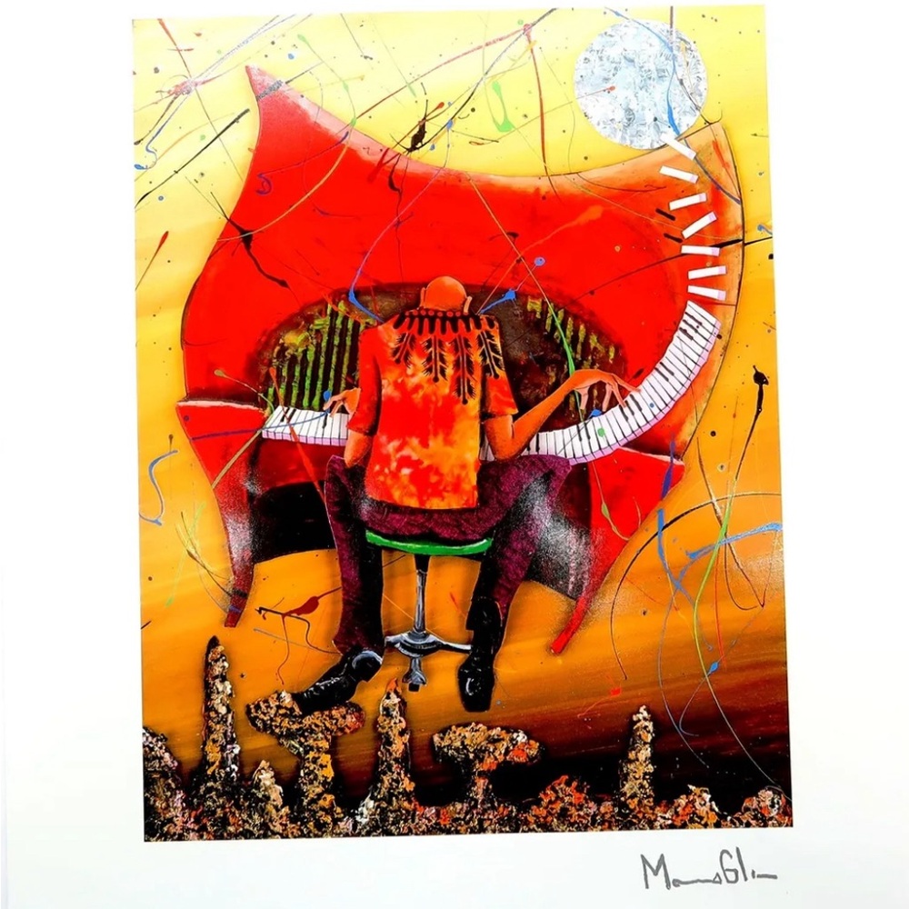Marcus Glenn Lithograph “Keys To The Soul (Red)